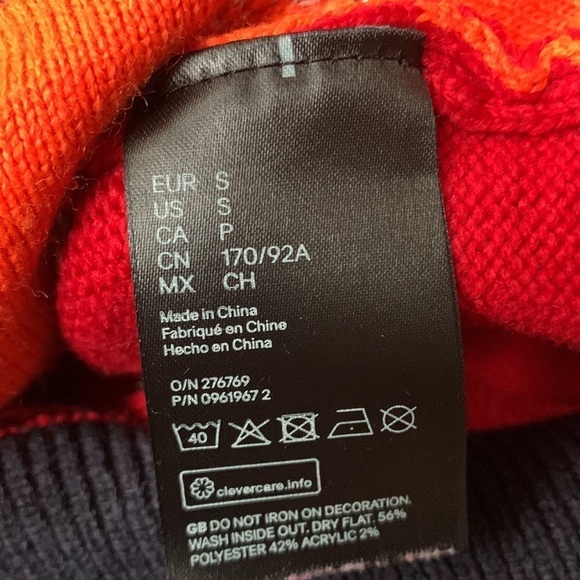 H&M I'm On Your Wish List Ugly Christmas Sweater red holidays party size S - Picture 5 of 9